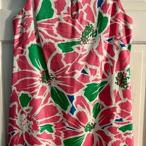 Lily Pulitzer Inspired Floral Sleeveless Dress in Pink and Green